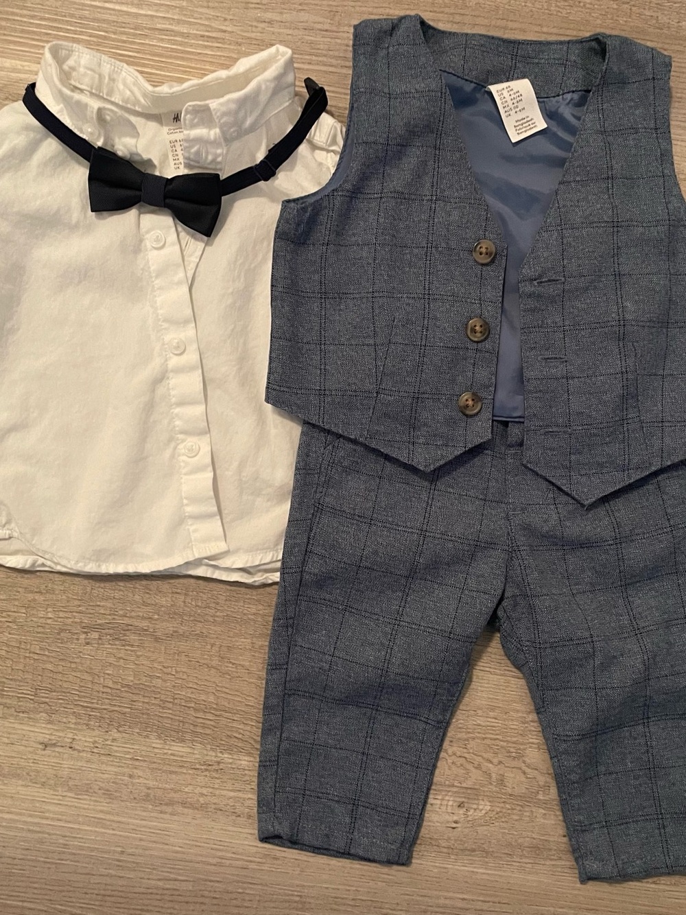 Baby boy Vest & Pants Set with White Dress Shirt